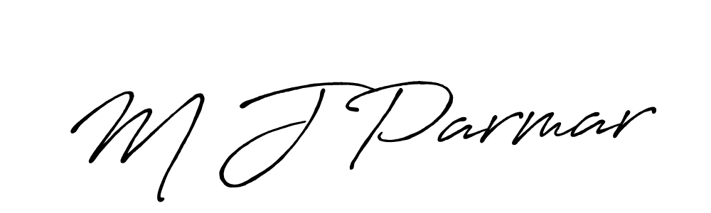 Design your own signature with our free online signature maker. With this signature software, you can create a handwritten (Antro_Vectra_Bolder) signature for name M J Parmar. M J Parmar signature style 7 images and pictures png