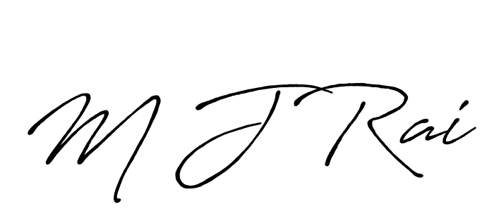 Use a signature maker to create a handwritten signature online. With this signature software, you can design (Antro_Vectra_Bolder) your own signature for name M J Rai. M J Rai signature style 7 images and pictures png