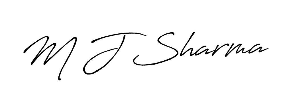 Also we have M J Sharma name is the best signature style. Create professional handwritten signature collection using Antro_Vectra_Bolder autograph style. M J Sharma signature style 7 images and pictures png