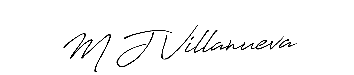 How to make M J Villanueva signature? Antro_Vectra_Bolder is a professional autograph style. Create handwritten signature for M J Villanueva name. M J Villanueva signature style 7 images and pictures png