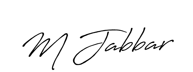 How to make M Jabbar name signature. Use Antro_Vectra_Bolder style for creating short signs online. This is the latest handwritten sign. M Jabbar signature style 7 images and pictures png