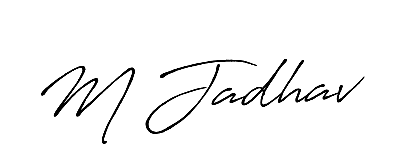 How to make M Jadhav signature? Antro_Vectra_Bolder is a professional autograph style. Create handwritten signature for M Jadhav name. M Jadhav signature style 7 images and pictures png