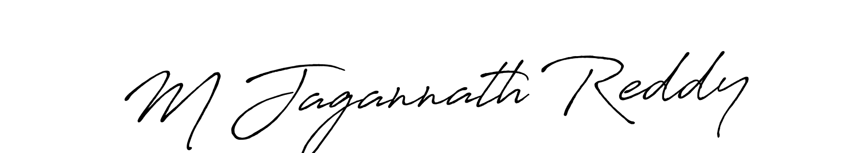 Create a beautiful signature design for name M Jagannath Reddy. With this signature (Antro_Vectra_Bolder) fonts, you can make a handwritten signature for free. M Jagannath Reddy signature style 7 images and pictures png