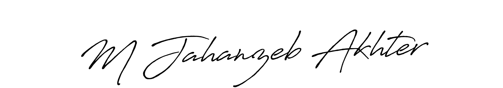 How to make M Jahanzeb Akhter name signature. Use Antro_Vectra_Bolder style for creating short signs online. This is the latest handwritten sign. M Jahanzeb Akhter signature style 7 images and pictures png