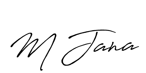 You should practise on your own different ways (Antro_Vectra_Bolder) to write your name (M Jana) in signature. don't let someone else do it for you. M Jana signature style 7 images and pictures png