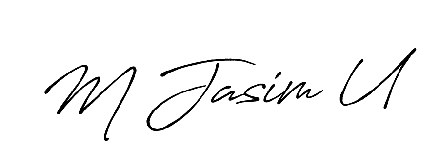 Also we have M Jasim U name is the best signature style. Create professional handwritten signature collection using Antro_Vectra_Bolder autograph style. M Jasim U signature style 7 images and pictures png