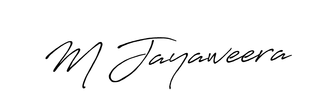 Create a beautiful signature design for name M Jayaweera. With this signature (Antro_Vectra_Bolder) fonts, you can make a handwritten signature for free. M Jayaweera signature style 7 images and pictures png