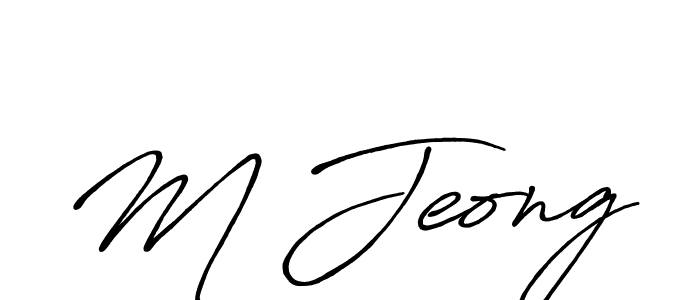 Also You can easily find your signature by using the search form. We will create M Jeong name handwritten signature images for you free of cost using Antro_Vectra_Bolder sign style. M Jeong signature style 7 images and pictures png