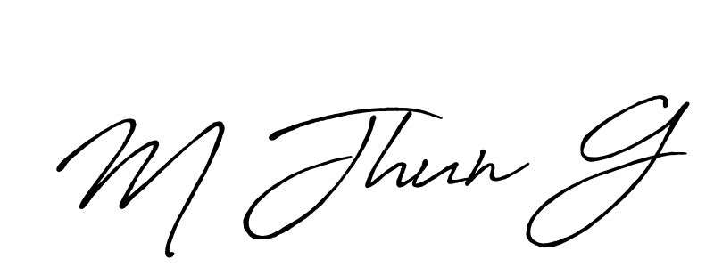 Antro_Vectra_Bolder is a professional signature style that is perfect for those who want to add a touch of class to their signature. It is also a great choice for those who want to make their signature more unique. Get M Jhun G name to fancy signature for free. M Jhun G signature style 7 images and pictures png