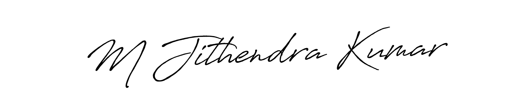 Design your own signature with our free online signature maker. With this signature software, you can create a handwritten (Antro_Vectra_Bolder) signature for name M Jithendra Kumar. M Jithendra Kumar signature style 7 images and pictures png