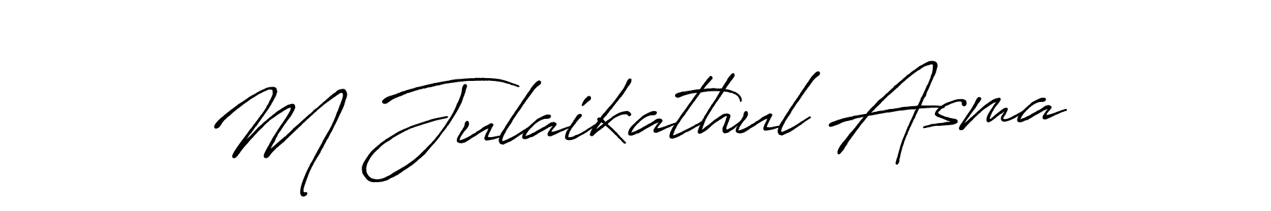 Here are the top 10 professional signature styles for the name M Julaikathul Asma. These are the best autograph styles you can use for your name. M Julaikathul Asma signature style 7 images and pictures png