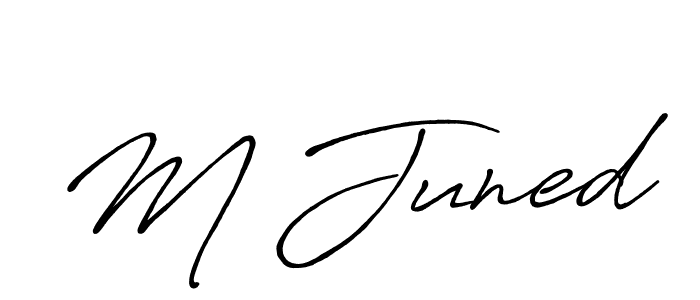 How to make M Juned signature? Antro_Vectra_Bolder is a professional autograph style. Create handwritten signature for M Juned name. M Juned signature style 7 images and pictures png
