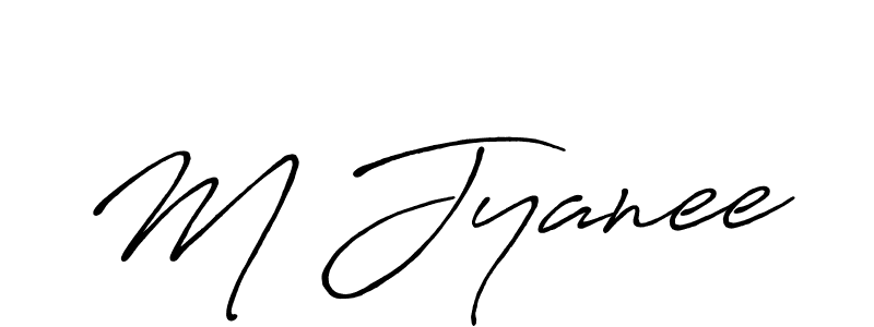 How to make M Jyanee signature? Antro_Vectra_Bolder is a professional autograph style. Create handwritten signature for M Jyanee name. M Jyanee signature style 7 images and pictures png