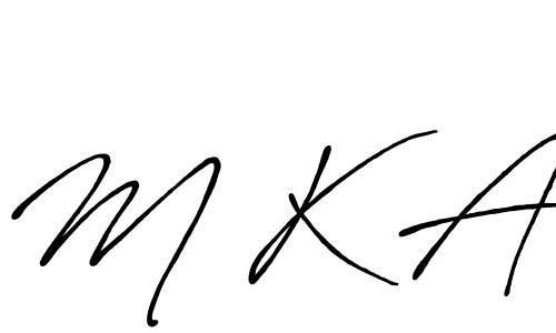 The best way (Antro_Vectra_Bolder) to make a short signature is to pick only two or three words in your name. The name M K A include a total of six letters. For converting this name. M K A signature style 7 images and pictures png