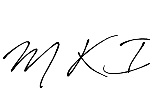 Similarly Antro_Vectra_Bolder is the best handwritten signature design. Signature creator online .You can use it as an online autograph creator for name M K D. M K D signature style 7 images and pictures png