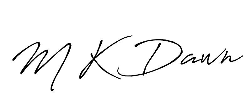 Also we have M K Dawn name is the best signature style. Create professional handwritten signature collection using Antro_Vectra_Bolder autograph style. M K Dawn signature style 7 images and pictures png