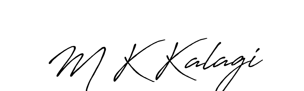 Make a beautiful signature design for name M K Kalagi. With this signature (Antro_Vectra_Bolder) style, you can create a handwritten signature for free. M K Kalagi signature style 7 images and pictures png