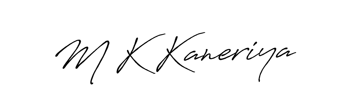How to make M K Kaneriya signature? Antro_Vectra_Bolder is a professional autograph style. Create handwritten signature for M K Kaneriya name. M K Kaneriya signature style 7 images and pictures png