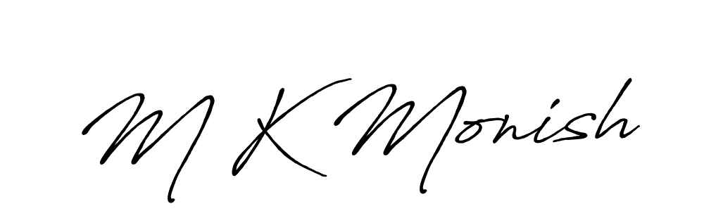 How to Draw M K Monish signature style? Antro_Vectra_Bolder is a latest design signature styles for name M K Monish. M K Monish signature style 7 images and pictures png