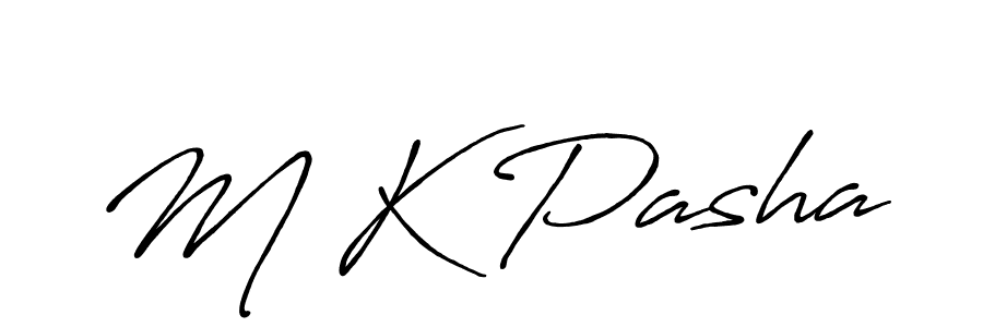 M K Pasha stylish signature style. Best Handwritten Sign (Antro_Vectra_Bolder) for my name. Handwritten Signature Collection Ideas for my name M K Pasha. M K Pasha signature style 7 images and pictures png