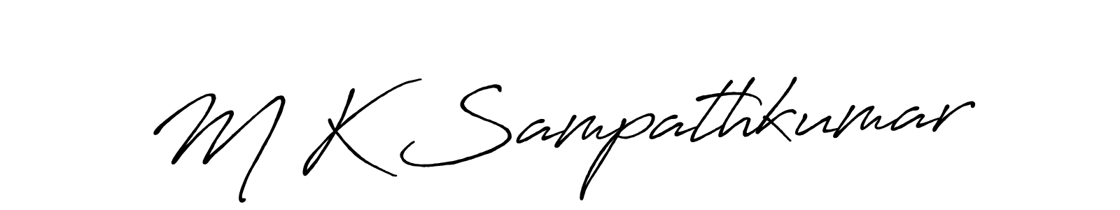 This is the best signature style for the M K Sampathkumar name. Also you like these signature font (Antro_Vectra_Bolder). Mix name signature. M K Sampathkumar signature style 7 images and pictures png