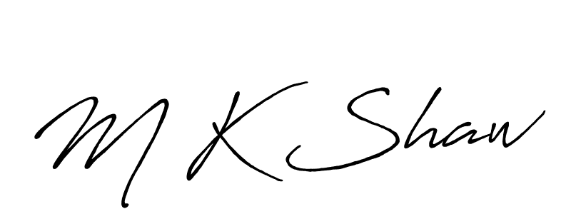 M K Shaw stylish signature style. Best Handwritten Sign (Antro_Vectra_Bolder) for my name. Handwritten Signature Collection Ideas for my name M K Shaw. M K Shaw signature style 7 images and pictures png