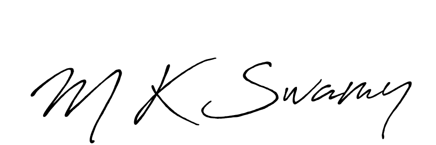 How to make M K Swamy signature? Antro_Vectra_Bolder is a professional autograph style. Create handwritten signature for M K Swamy name. M K Swamy signature style 7 images and pictures png