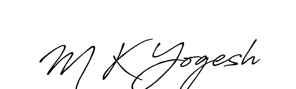 Design your own signature with our free online signature maker. With this signature software, you can create a handwritten (Antro_Vectra_Bolder) signature for name M K Yogesh. M K Yogesh signature style 7 images and pictures png