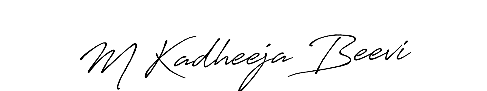 Make a beautiful signature design for name M Kadheeja Beevi. Use this online signature maker to create a handwritten signature for free. M Kadheeja Beevi signature style 7 images and pictures png