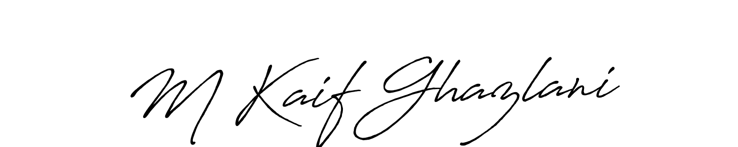 Make a beautiful signature design for name M Kaif Ghazlani. Use this online signature maker to create a handwritten signature for free. M Kaif Ghazlani signature style 7 images and pictures png