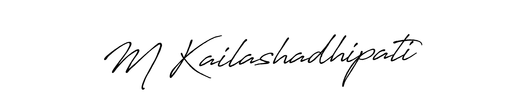 It looks lik you need a new signature style for name M Kailashadhipati. Design unique handwritten (Antro_Vectra_Bolder) signature with our free signature maker in just a few clicks. M Kailashadhipati signature style 7 images and pictures png