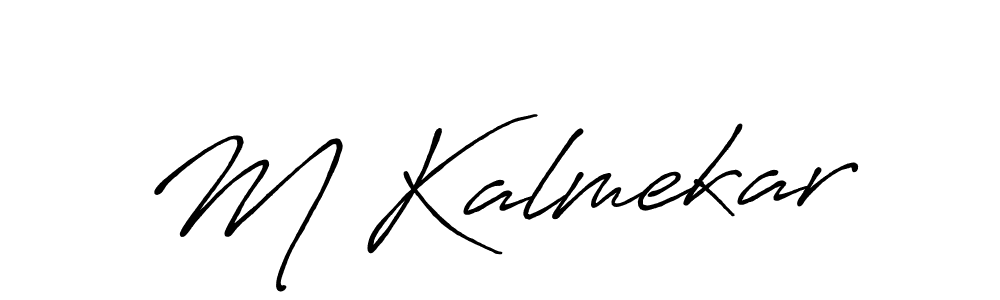 How to make M Kalmekar signature? Antro_Vectra_Bolder is a professional autograph style. Create handwritten signature for M Kalmekar name. M Kalmekar signature style 7 images and pictures png