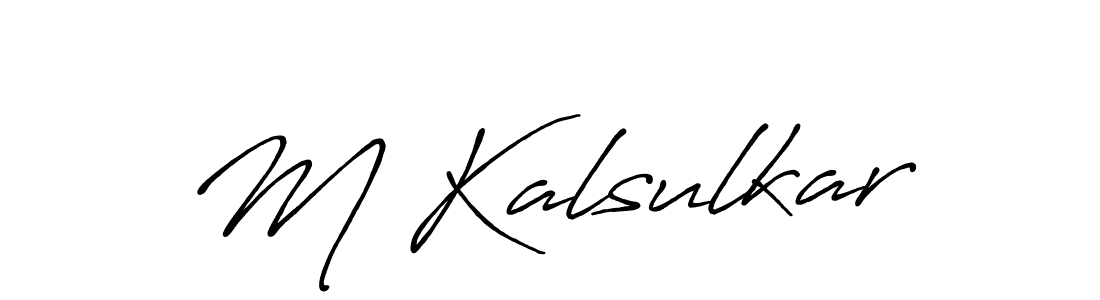 How to make M Kalsulkar signature? Antro_Vectra_Bolder is a professional autograph style. Create handwritten signature for M Kalsulkar name. M Kalsulkar signature style 7 images and pictures png