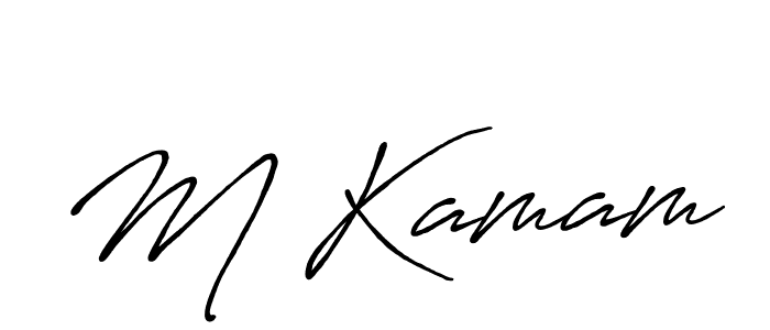 Also we have M Kamam name is the best signature style. Create professional handwritten signature collection using Antro_Vectra_Bolder autograph style. M Kamam signature style 7 images and pictures png