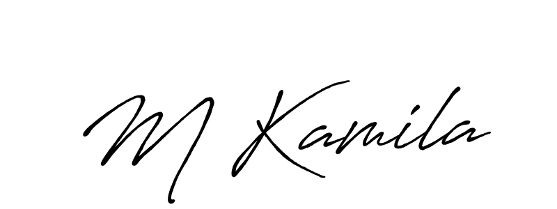 You should practise on your own different ways (Antro_Vectra_Bolder) to write your name (M Kamila) in signature. don't let someone else do it for you. M Kamila signature style 7 images and pictures png
