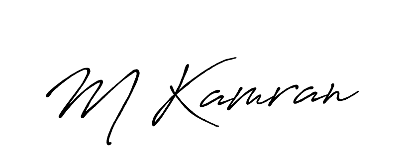 M Kamran stylish signature style. Best Handwritten Sign (Antro_Vectra_Bolder) for my name. Handwritten Signature Collection Ideas for my name M Kamran. M Kamran signature style 7 images and pictures png