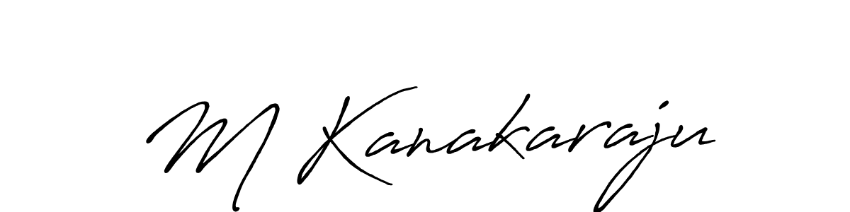Create a beautiful signature design for name M Kanakaraju. With this signature (Antro_Vectra_Bolder) fonts, you can make a handwritten signature for free. M Kanakaraju signature style 7 images and pictures png