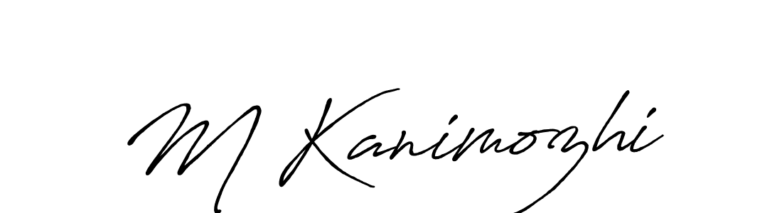 if you are searching for the best signature style for your name M Kanimozhi. so please give up your signature search. here we have designed multiple signature styles  using Antro_Vectra_Bolder. M Kanimozhi signature style 7 images and pictures png