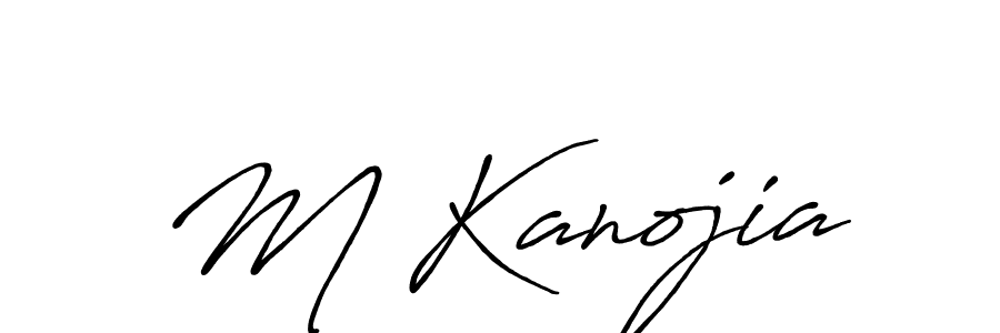 if you are searching for the best signature style for your name M Kanojia. so please give up your signature search. here we have designed multiple signature styles  using Antro_Vectra_Bolder. M Kanojia signature style 7 images and pictures png