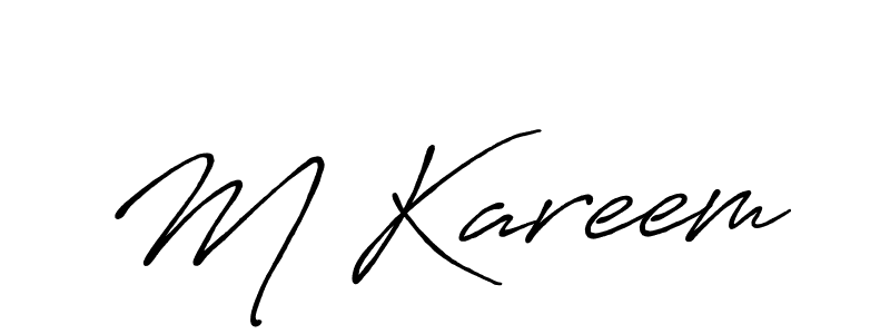 It looks lik you need a new signature style for name M Kareem. Design unique handwritten (Antro_Vectra_Bolder) signature with our free signature maker in just a few clicks. M Kareem signature style 7 images and pictures png