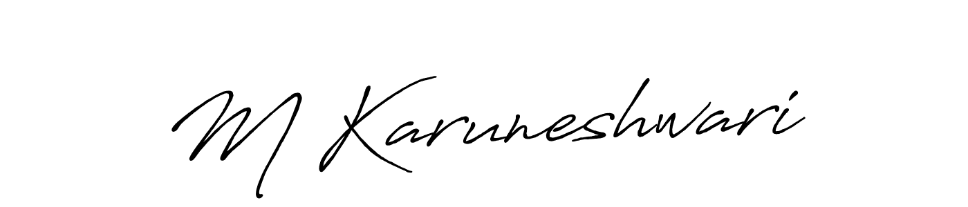 Antro_Vectra_Bolder is a professional signature style that is perfect for those who want to add a touch of class to their signature. It is also a great choice for those who want to make their signature more unique. Get M Karuneshwari name to fancy signature for free. M Karuneshwari signature style 7 images and pictures png