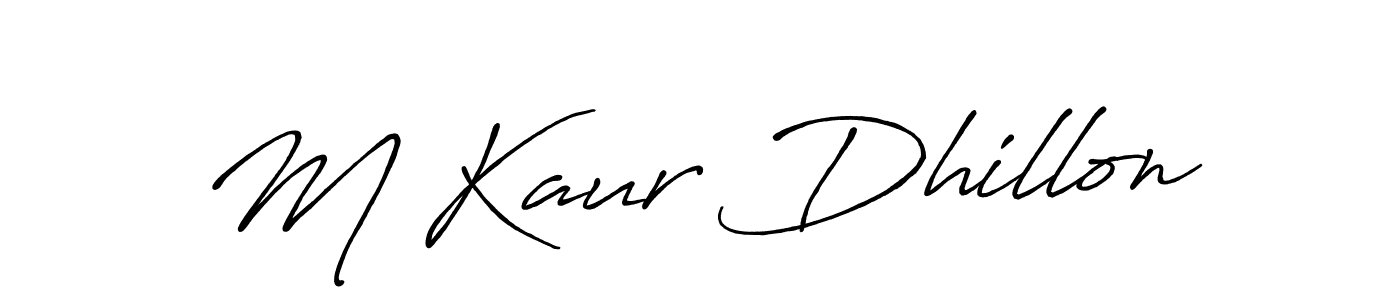 It looks lik you need a new signature style for name M Kaur Dhillon. Design unique handwritten (Antro_Vectra_Bolder) signature with our free signature maker in just a few clicks. M Kaur Dhillon signature style 7 images and pictures png