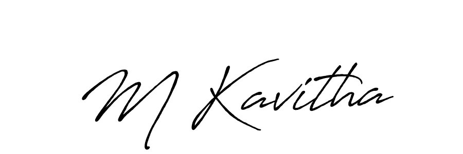 Antro_Vectra_Bolder is a professional signature style that is perfect for those who want to add a touch of class to their signature. It is also a great choice for those who want to make their signature more unique. Get M Kavitha name to fancy signature for free. M Kavitha signature style 7 images and pictures png
