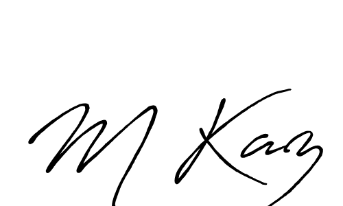 if you are searching for the best signature style for your name M Kaz. so please give up your signature search. here we have designed multiple signature styles  using Antro_Vectra_Bolder. M Kaz signature style 7 images and pictures png