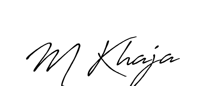 How to make M Khaja name signature. Use Antro_Vectra_Bolder style for creating short signs online. This is the latest handwritten sign. M Khaja signature style 7 images and pictures png