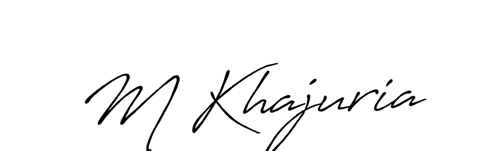 You should practise on your own different ways (Antro_Vectra_Bolder) to write your name (M Khajuria) in signature. don't let someone else do it for you. M Khajuria signature style 7 images and pictures png