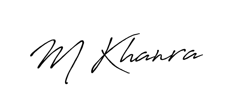 M Khanra stylish signature style. Best Handwritten Sign (Antro_Vectra_Bolder) for my name. Handwritten Signature Collection Ideas for my name M Khanra. M Khanra signature style 7 images and pictures png