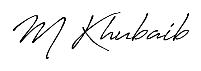 Quickly download M Khubaib name signature in high-resolution PNG using Antro_Vectra_Bolder style. Ready to insert into PDFs and online applications. M Khubaib signature style 7 images and pictures png