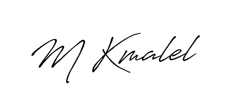 How to make M Kmalel name signature. Use Antro_Vectra_Bolder style for creating short signs online. This is the latest handwritten sign. M Kmalel signature style 7 images and pictures png