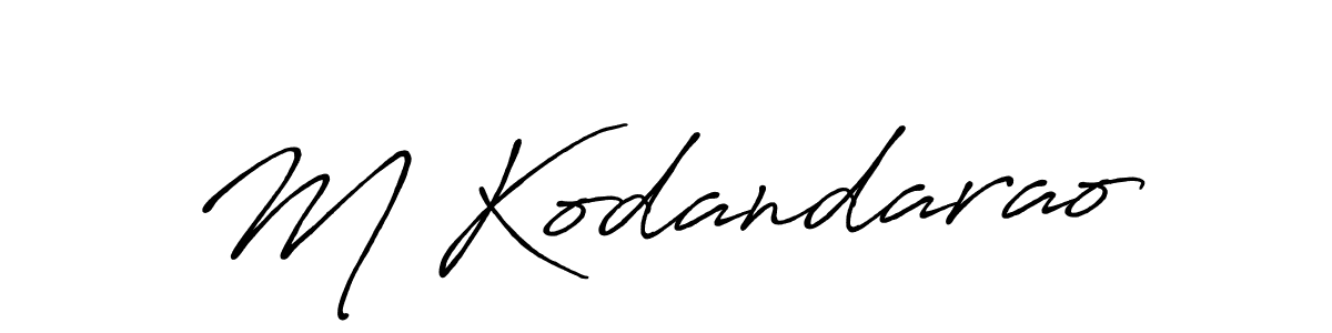 Also we have M Kodandarao name is the best signature style. Create professional handwritten signature collection using Antro_Vectra_Bolder autograph style. M Kodandarao signature style 7 images and pictures png